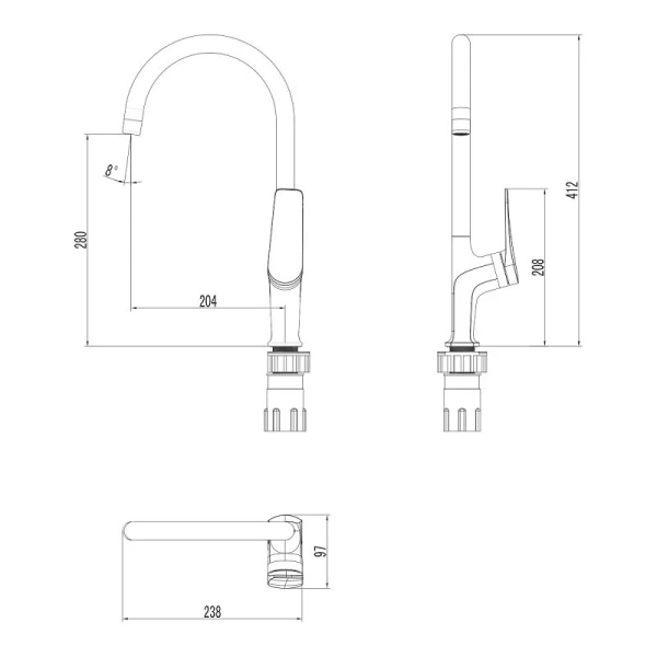 Смеситель для кухни Lemark Bronx LM3705 - фото 3
