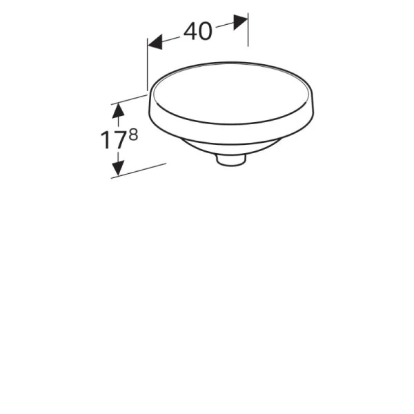 Раковина Geberit VariForm 40 см белая, без отверстия под смеситель, белые - фото 4
