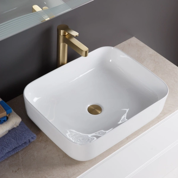 Раковина BelBagno 50 см накладная, в форме чаши, прямоугольной формы - фото 5