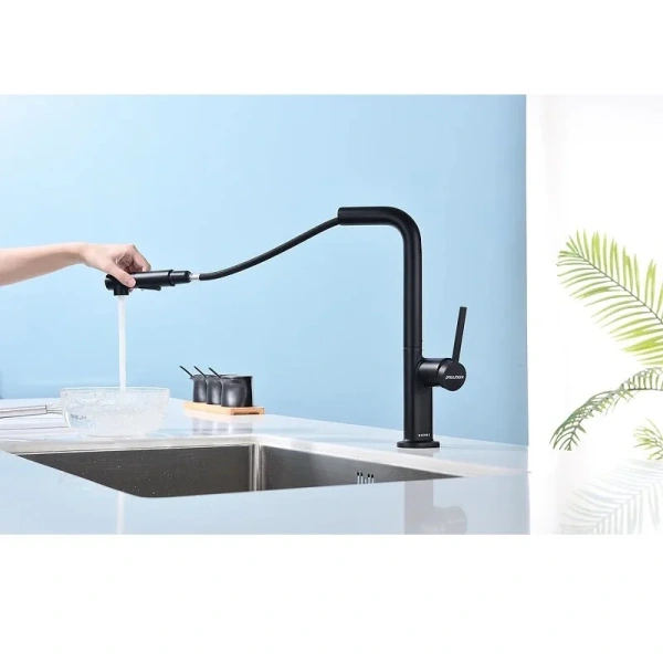 Смеситель для кухни Paulmark Neo антрацит, современные, hi-tech - фото 3