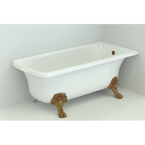 Ванна из искусственного камня Migliore Olivia Angolare 174х80 см фурнитура бронза - фото 2