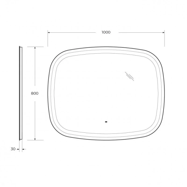 Зеркало с подсветкой Cezares Molveno 100 см с датчиком движения, в наличии - фото 2