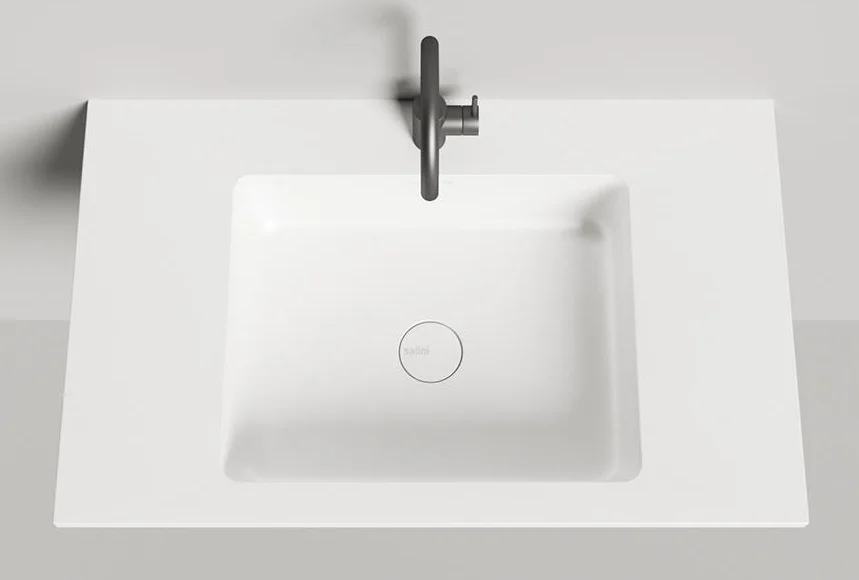 Раковина Salini Onda 80 см белый матовый - фото 4