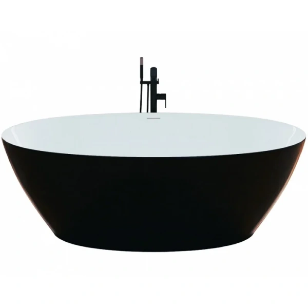 Ванна акриловая Frank F6123, 12526, 170 х 80 см, цвет белый/черный - фото 2