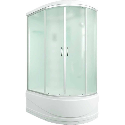 Душевая кабина левосторонняя, задняя стенка белая, стекло матовое, Erlit Comfort ER4512TPL-C3 - фото 1