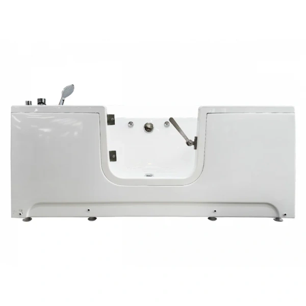 Акриловая ванна со стеклянной дверцей Радомир Грасс 3 1-01-0-0-9-340, 150 x 75 см, каркас, слив- перелив, фронтальный экран в комплекте, белая, прямоугольные - фото 5