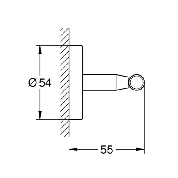 Крючок для ванной Grohe BauCosmopolitan хром - фото 2