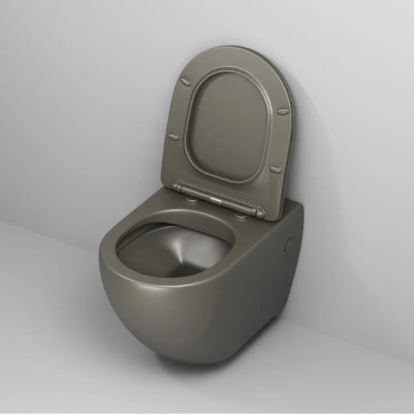 Унитаз подвесной Grossman Color хаки матовый, с горизонтальным, прямым выпуском - фото 7