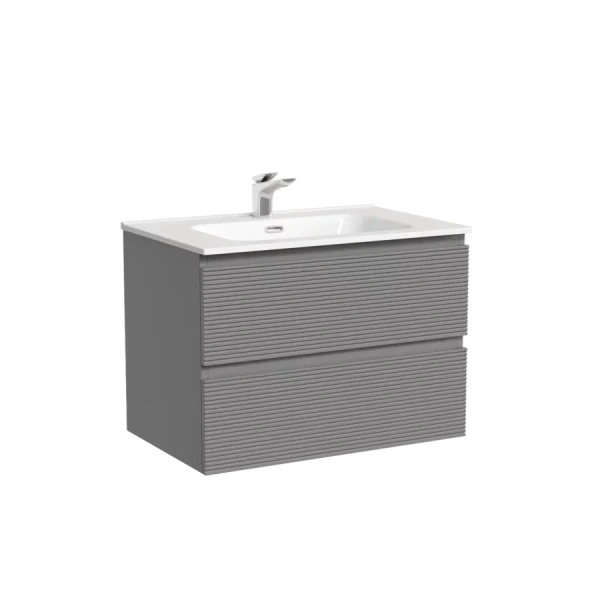 Тумба под раковину подвесная Sancos Folk 70 см Ergraut soft