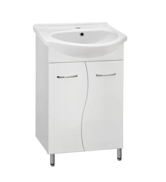 Тумба с раковиной напольная Style Line Эко Стандарт ЛС-00000099 56 см с дверцами - фото 1