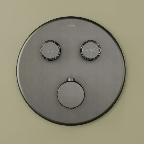 Душевой комплект Sancos Space вороненая сталь, современные, hi-tech - фото 5