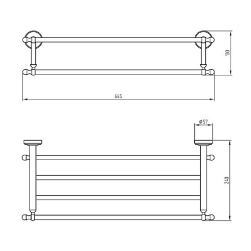 Полотенцедержатель Migliore Mirella тосканская бронза - фото 3