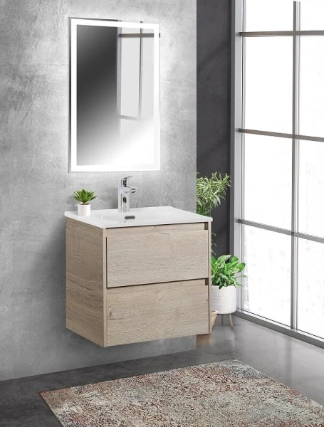 Тумба под раковину подвесная BelBagno Kraft 50 см Rovere Galifax Bianco, недорогo, комплект (набор) - фото 8