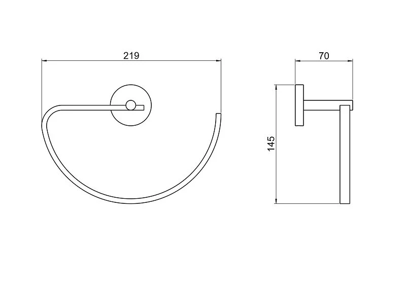 Полотенцедержатель Акватек Бетта оружейная сталь - фото 2