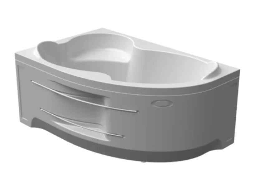 Акриловая ванна Радомир Ирма 2-78-0-1-1-216/2-78-0-2-1-216, 149 x 96.5 см, L/R, фронтальный экран, полотенцедержатель, каркас в комплекте, белая, в наличии - фото 9