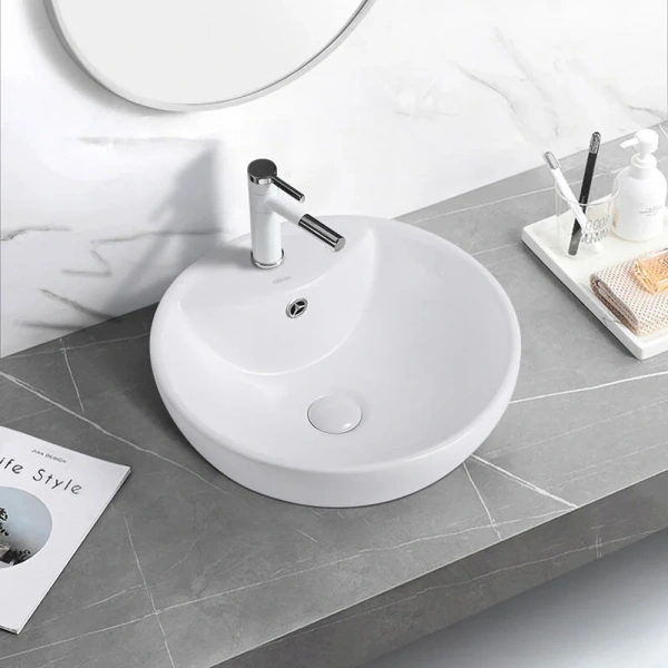 Раковина Abber Bequem AC2101 46 см керамическая - фото 3