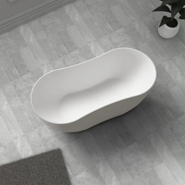 Ванна из искусственного камня Abber Stein 170x80 см отдельностоящая, овальные - фото 5