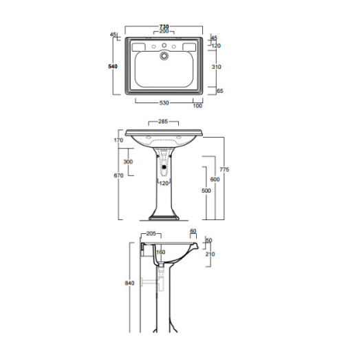 Раковина Simas Arcade AR 854 - фото 3