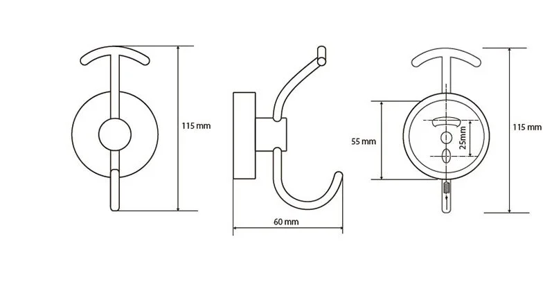 Крючок для ванной Bemeta Omega хром - фото 2
