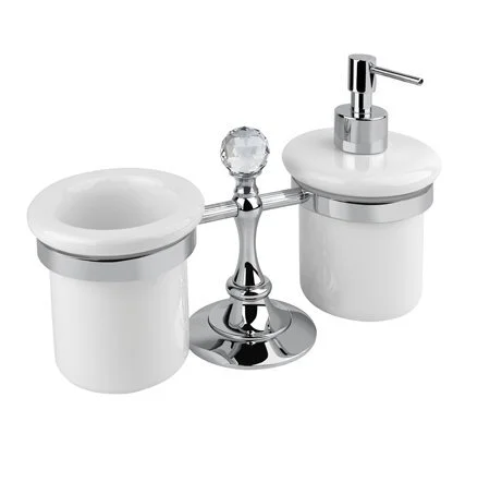 Стакан для ванной и дозатор для мыла Cezares Olimp бронза, фурнитура металл, классические, ретро - фото 2