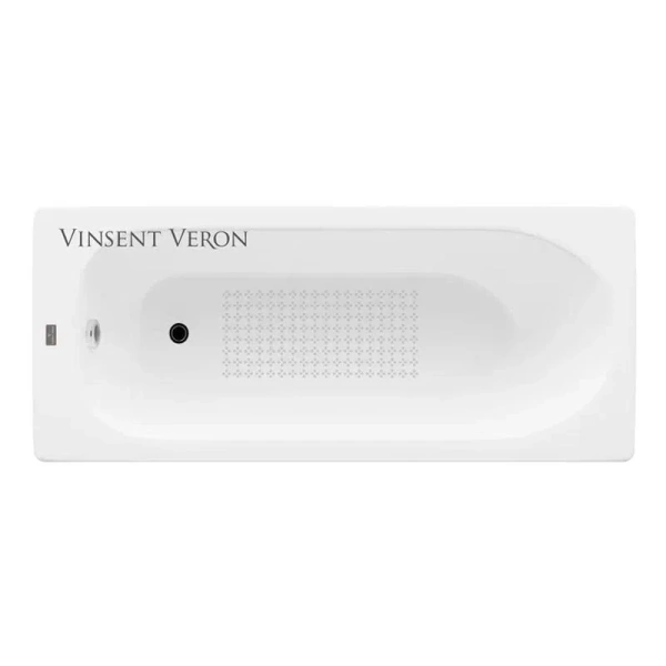 Чугунная ванна Vinsent Veron Soissons VCN1707042-AS, 170 x 70 см, с антискользящим покрытием, цвет белый - фото 1