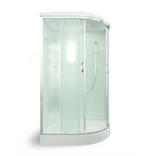 Душевая кабина левосторонняя, задняя стенка белая, стекло матовое, Erlit Comfort ER4512PL-C3, c низким поддоном - фото 3