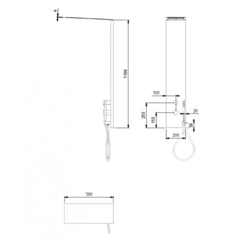 Душевая панель Cezares Premier Nero Opaco - фото 2