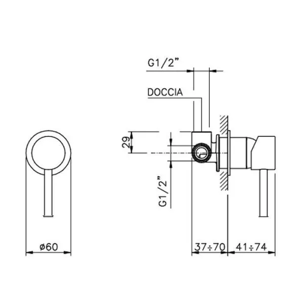 Смеситель для душа встраиваемый Nicolazzi Olympus 3706 - фото 4