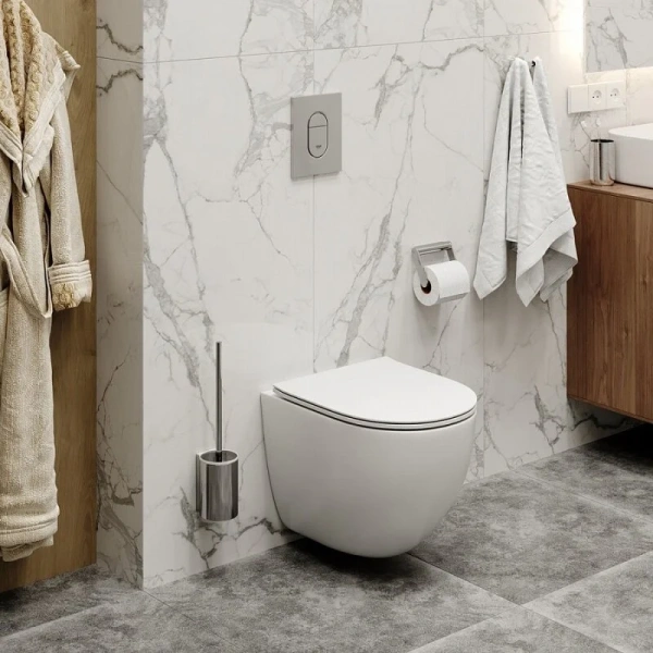 Унитаз с инсталляцией Grohe Rapid SL клавиша хром - фото 3