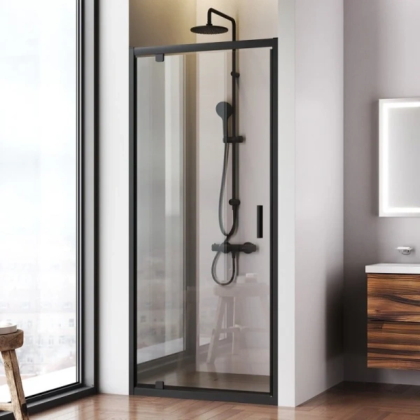 Душевая дверь в нишу Am.Pm Gem 90 см профиль черный - фото 3