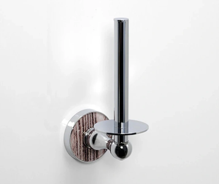 Бумагодержатель WasserKRAFT Regen хром/дерево - фото 3