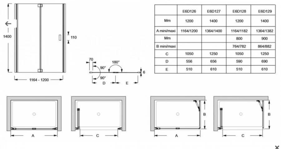 Шторка для ванны Jacob Delafon Capsule 140х140 серый блестящий - фото 2