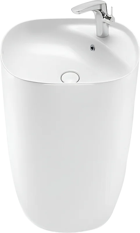 Раковина напольная SantiLine 50 см белая - фото 1