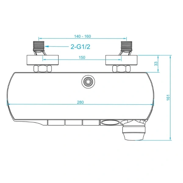Душевая стойка RGW Shower Panels SP-33 51140133-0 встроенный излив - фото 3