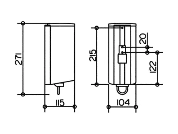 Дозатор для ванной Keuco Plan 14954, современные, hi-tech - фото 2