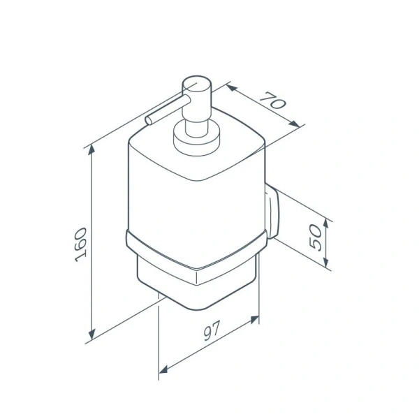 Стеклянный диспенсер для жидкого мыла AM.PM Gem черный матовый, современные, hi-tech - фото 2