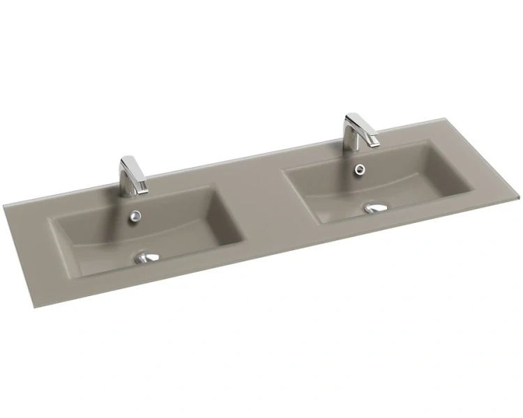 Раковина мебельная Jacob Delafon Sherwood 140 см матовый базальт, стеклянная - фото 1