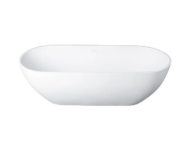 Ванна Uni-Flow Oval из искусственного камня Solid surface FS307-1750 Gloss White, 175 х 75 см, белая, современныe, hi-tech - фото 3