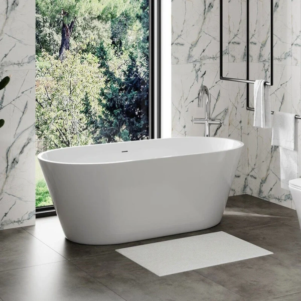 Ванна акриловая Corpa Nera Viotti CN130201, 170 х 75 см, белый, овальные - фото 5