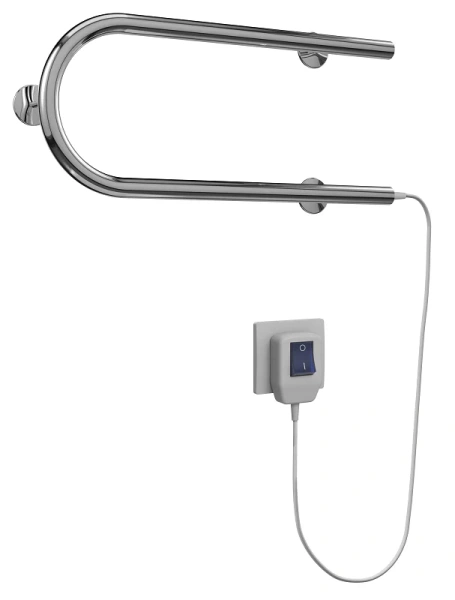 Полотенцесушитель электрический Terminus П-образный 600x200 хром - фото 1