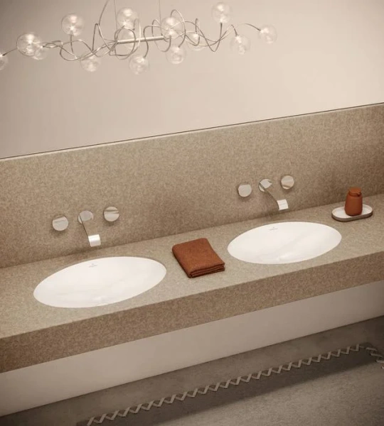 Раковина встраиваемая Villeroy & Boch Evana 57 см альпийский белый с покрытием CeramicPlus, круглой формы - фото 5