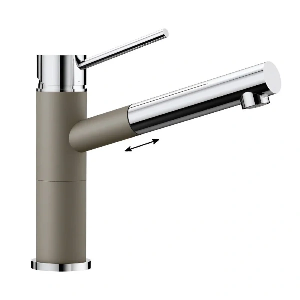 Смеситель для кухни серый беж Blanco Alta-S Compact - фото 5