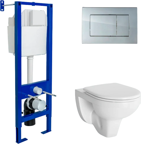 Унитаз с инсталляцией BERGES Gamma сиденье микролифт - фото 1