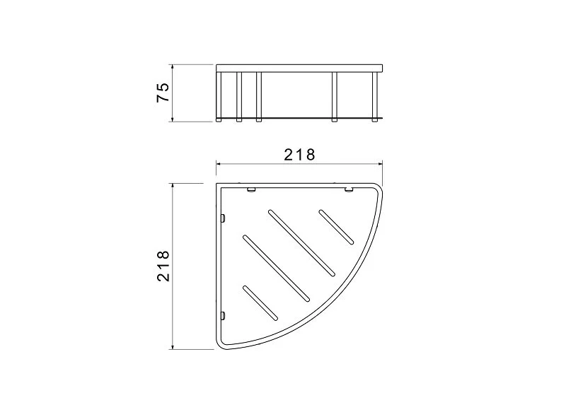 Полочка для ванной Акватек золото шлифованное, современные, hi-tech - фото 2