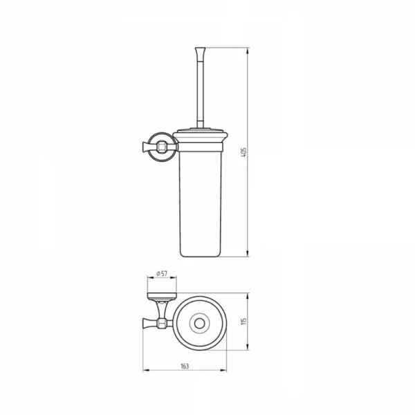 Ершик Migliore Fortuna хром, классические, ретро - фото 2