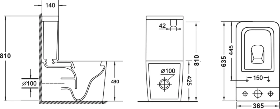 Унитаз компакт Grossman с тонкой крышкой, с задним подводом воды - фото 8