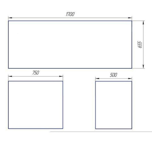 Фронтальная панель Эстет Грация 170 см белая матовая, правая - фото 3