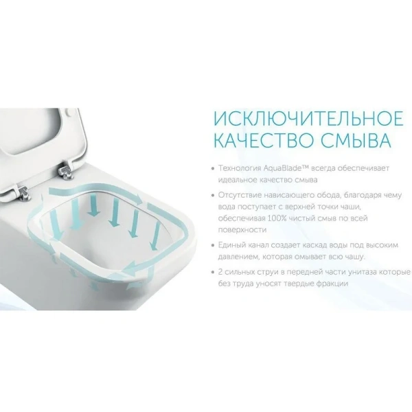 Унитаз напольный Ideal Standard Strada II технология AquaBlade, безободковые, сиденье с микролифтом , с антивсплеском - фото 6