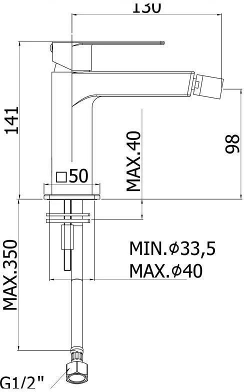 Смеситель для биде Paffoni Tango TA131 однорычажный - фото 2