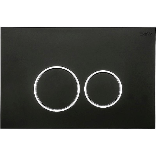 Клавиша смыва Black&White Universe WPI-09512 черная матовая - фото 1